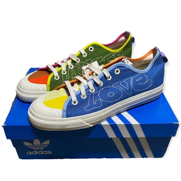 Adidas Nizza Pride 🌈 colorful canvas sneaker shoe love unites - Picture 5 of 6